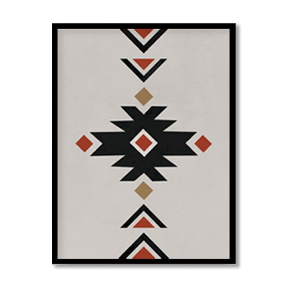 Geometric Rustic Aztec 1 Scandinavian Canvas Wall Art Print