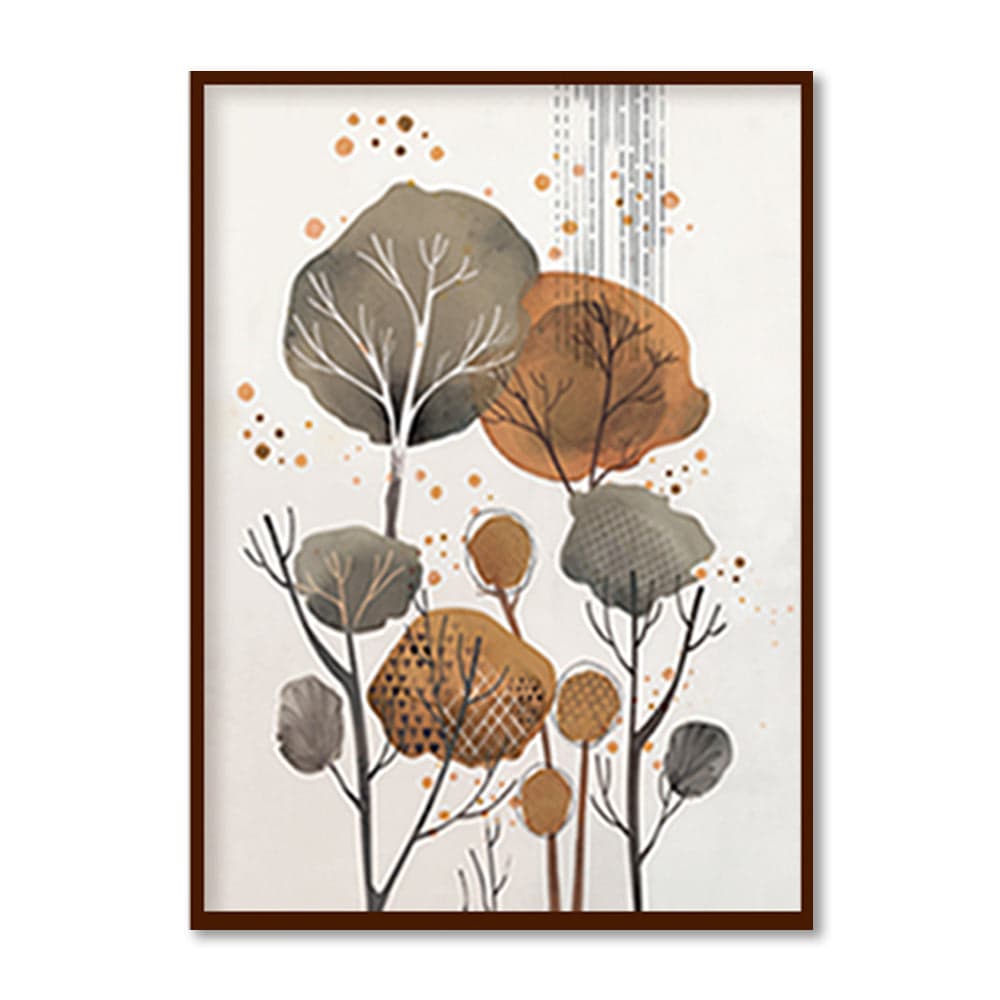 Boho Abstract Woodland 2 Scandinavian Canvas Wall Art Print
